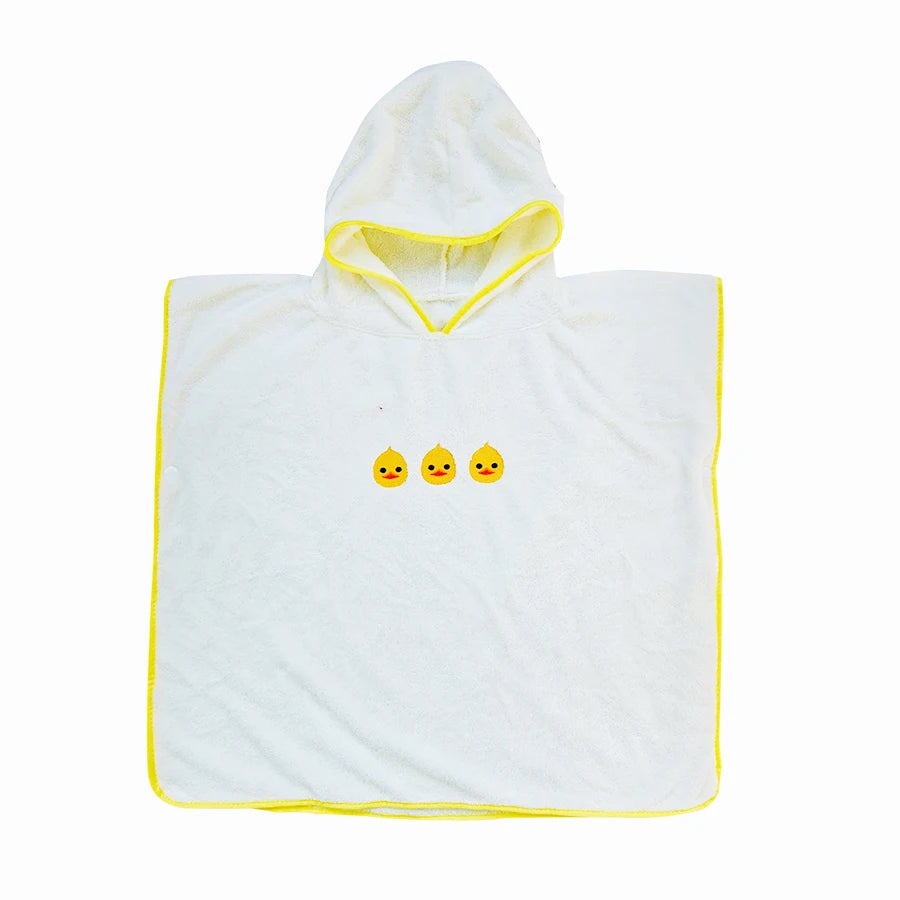 Hooded Bath Towel Cloak – Soft Coral Fleece