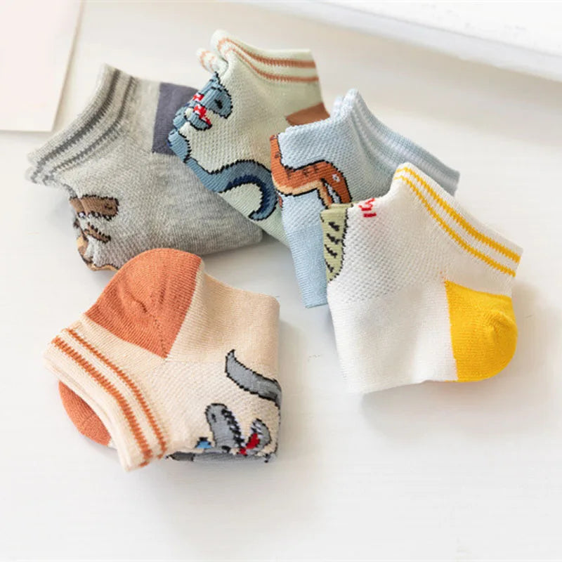Dinosaur Socks for Boys (Pack of 5)