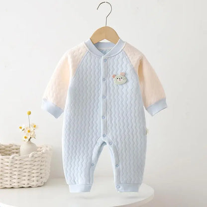 100% Cotton Romper – Unisex V-Neck