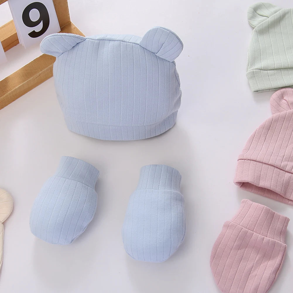 Unisex Baby Knit Cap – Set