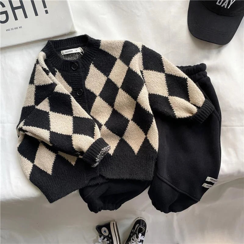 Cotton, Cashmere Geometric Sweater – Autumn Collection