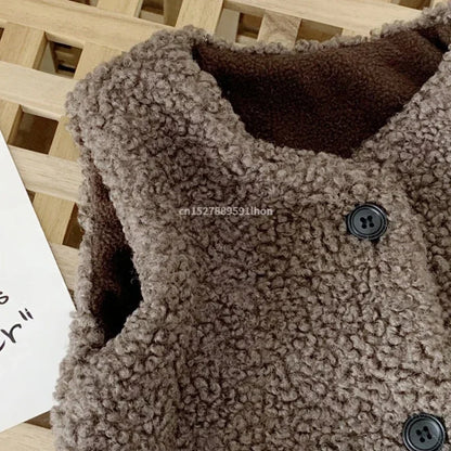 Plush Lamb Wool Vest – Autumn Collection 🍂