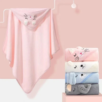 Hooded Bathrobe Towel – Coral Fleece Comfort
