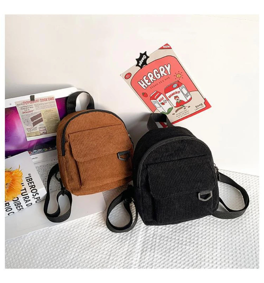 Mini Corduroy Backpack – Unisex
