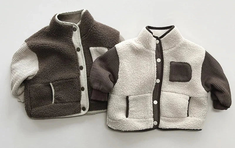Unisex Patchwork Winter Jacket – Cozy Heavyweight Coat