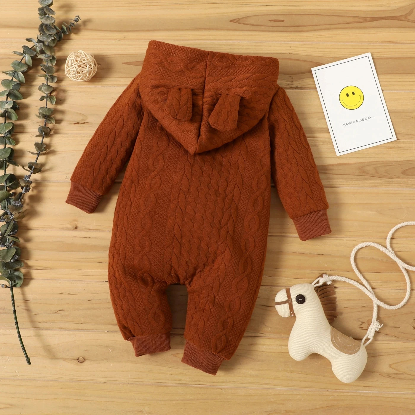 Hooded Romper – Autumn Collection 🍂