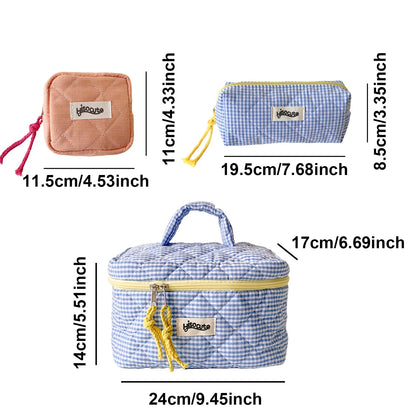 3pcs/Set Striped Baby Toiletry Bag