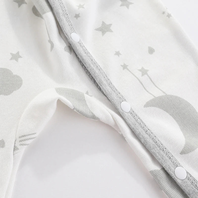Lullaby Striped Cotton Baby Romper – Full-Sleeve Unisex Bodysuit