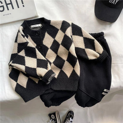 Cotton, Cashmere Geometric Sweater – Autumn Collection