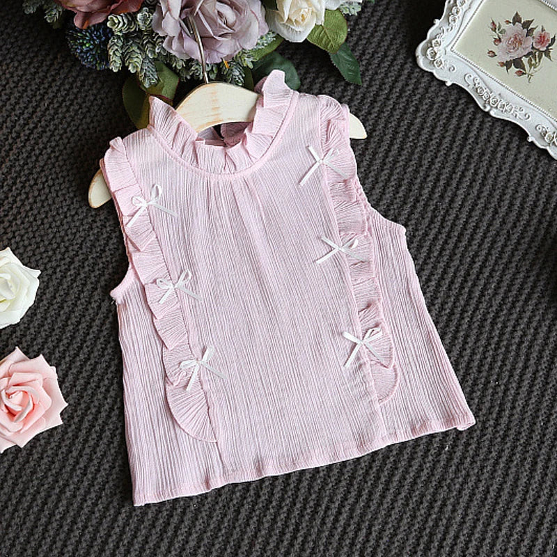 Cotton Butterfly Sleeve Baby Set - 2Pcs