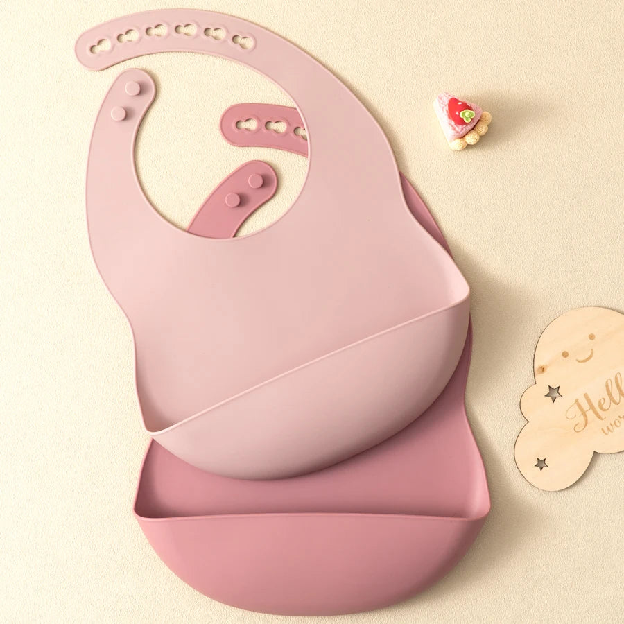 2-Pack Silicone Baby Bibs – Waterproof & Easy to Clean