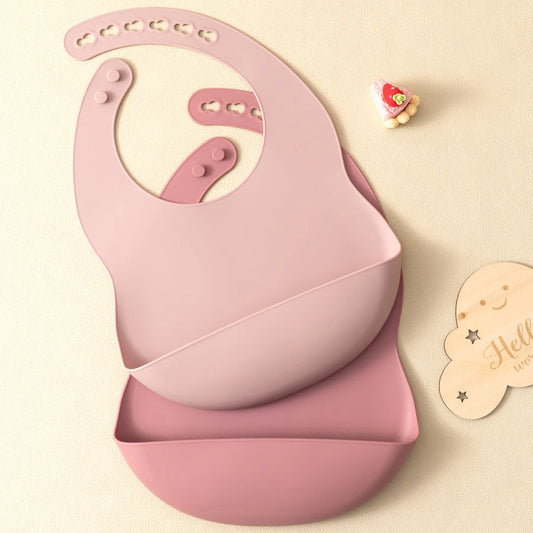 2-Pack Silicone Baby Bibs – Waterproof & Easy to Clean