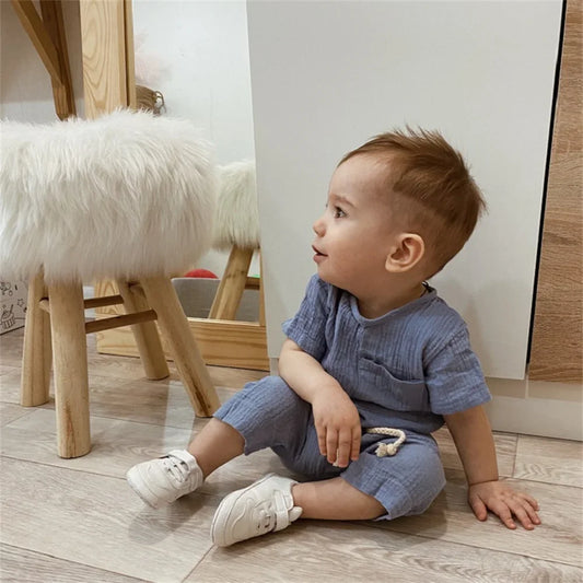 Lullaby Cotton Baby Set – Short Sleeve 2 Pcs