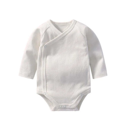 Lullaby Cotton V-Neck Baby Romper – Full-Sleeve Unisex Bodysuit