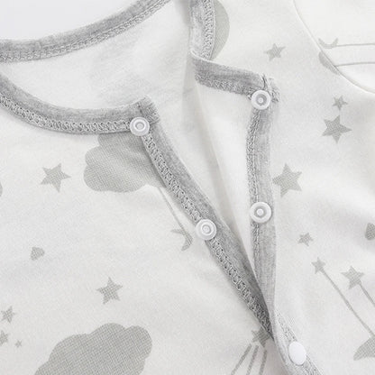 Lullaby Striped Cotton Baby Romper – Full-Sleeve Unisex Bodysuit