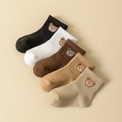 Unisex Baby Cartoon Socks – 5 Pairs