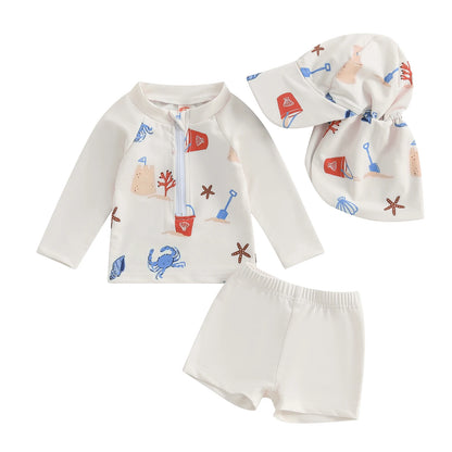 Lullaby Rash Guard Swim Set- 3Pcs