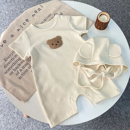 Lullaby’s Cotton Patch Bear Baby Romper