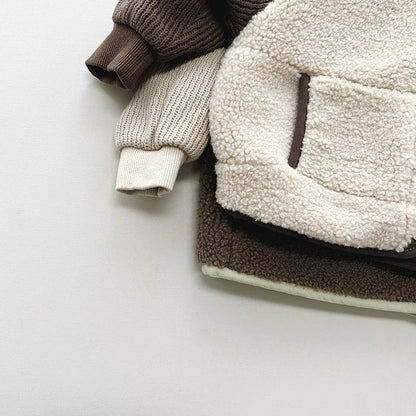 Unisex Patchwork Winter Jacket – Cozy Heavyweight Coat