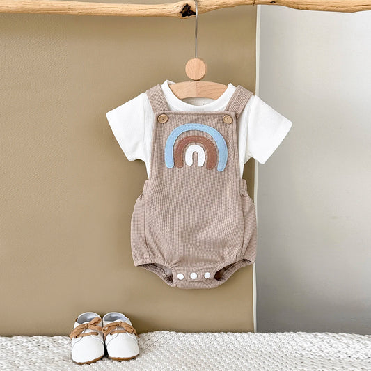 Lullaby Patchwork Baby Set – Short Sleeve 2-Piece