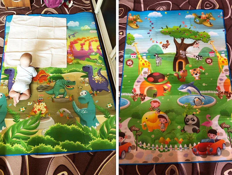 Double-Sided Baby Play Mat – Soft, Educational & Waterproof (180x120cm)