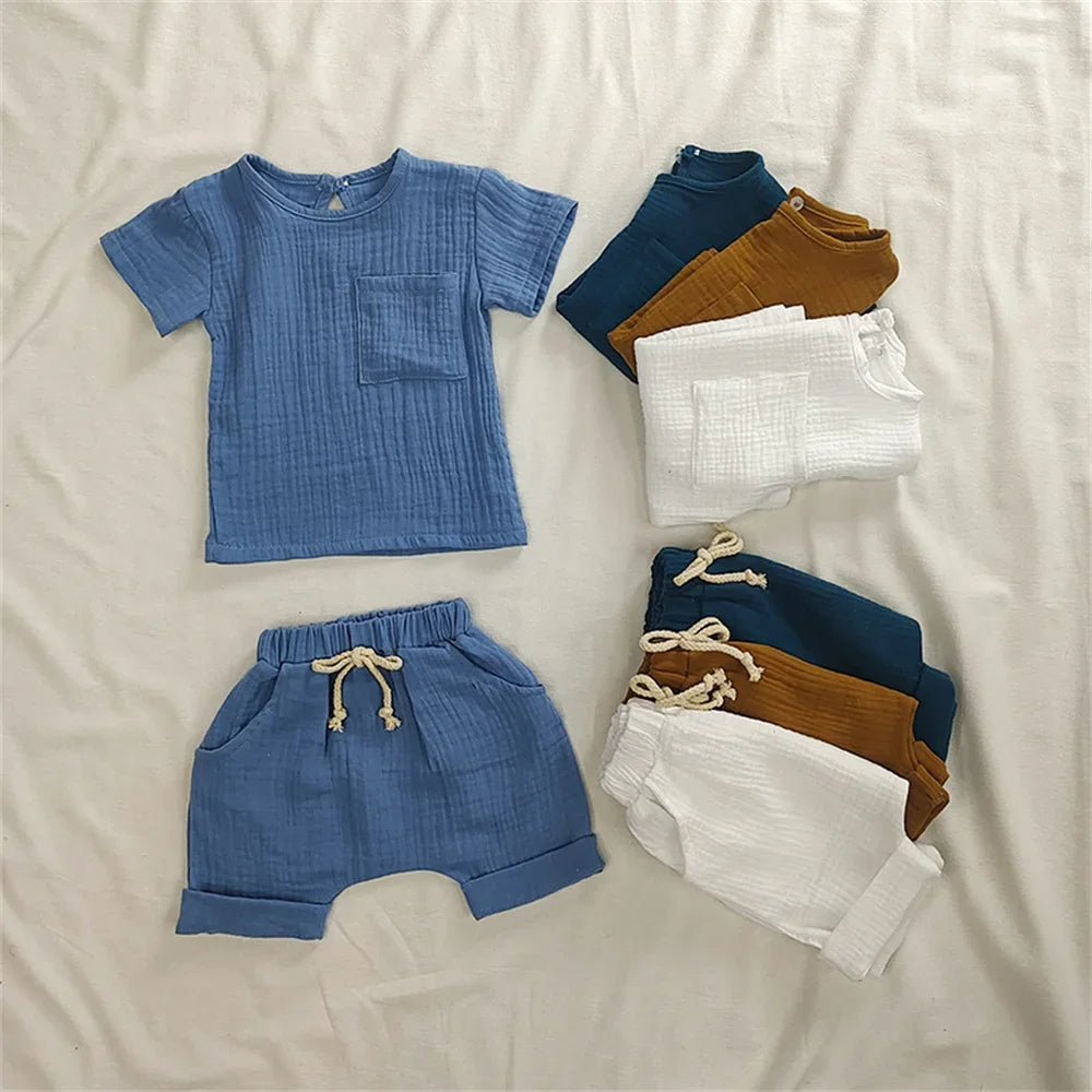 Lullaby Cotton Baby Set – Short Sleeve 2 Pcs