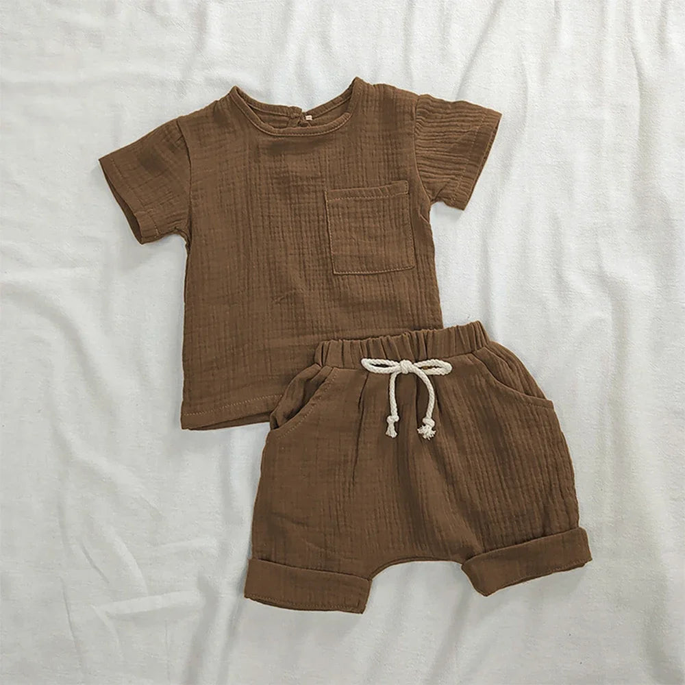 Lullaby Cotton Baby Set – Short Sleeve 2 Pcs