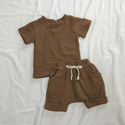 Lullaby Cotton Baby Set – Short Sleeve 2 Pcs