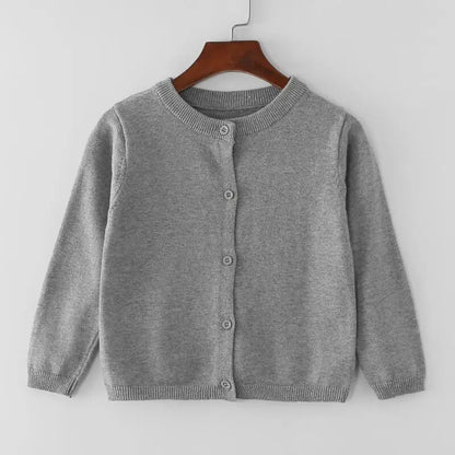 New Girls Cardigan Sweater Coat Spring Autumn Children Casual Jacket Toddler Baby Kids Wool Knitted Cardigan For Boys 1-5 Years