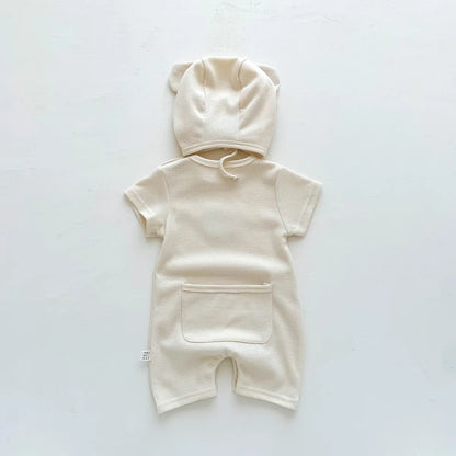Lullaby’s Cotton Patch Bear Baby Romper