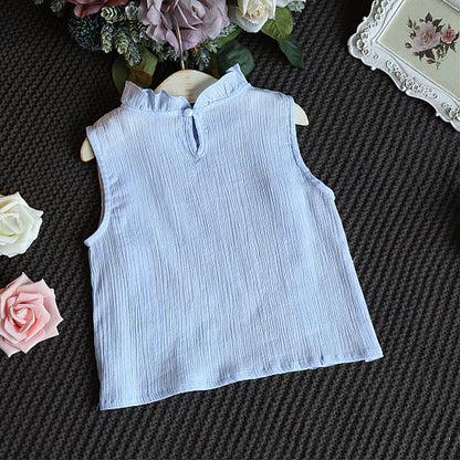 Cotton Butterfly Sleeve Baby Set - 2Pcs