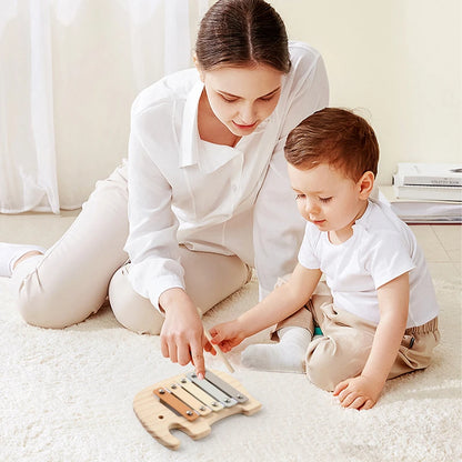 Wooden Musical Instrument Toy – Xylophone, Beads & Drum