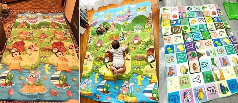 Double-Sided Baby Play Mat – Soft, Educational & Waterproof (180x120cm)