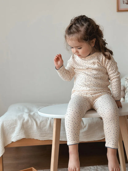 100% Cotton Long Sleeve Top Pant Suit Homewear