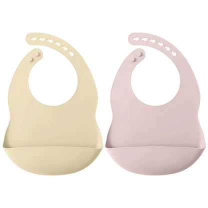 2-Pack Silicone Baby Bibs – Waterproof & Easy to Clean