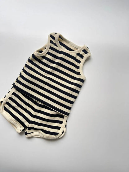 Lullaby Striped Cotton Baby Set