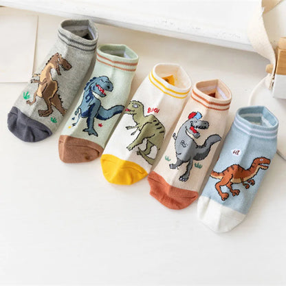 Dinosaur Socks for Boys (Pack of 5)