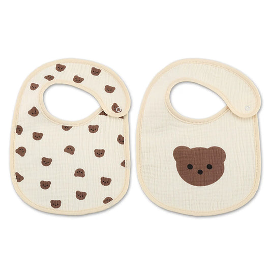 2pcs cotton waterproof baby bibs