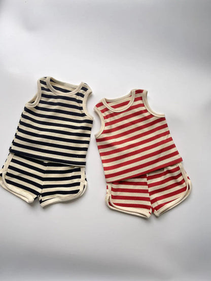 Lullaby Striped Cotton Baby Set
