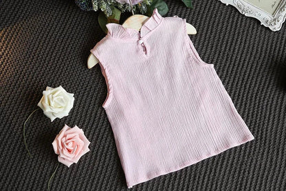 Cotton Butterfly Sleeve Baby Set - 2Pcs