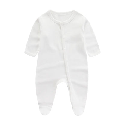 Lullaby Striped Cotton Baby Romper – Full-Sleeve Unisex Bodysuit