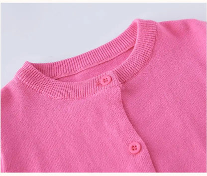 New Girls Cardigan Sweater Coat Spring Autumn Children Casual Jacket Toddler Baby Kids Wool Knitted Cardigan For Boys 1-5 Years