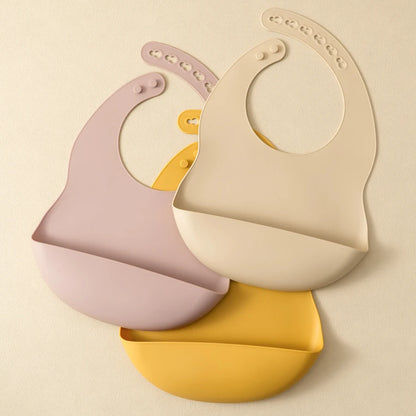 2-Pack Silicone Baby Bibs – Waterproof & Easy to Clean