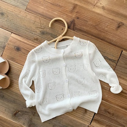 Hollow-Out Knit Cardigan – Autumn Collection 🍁