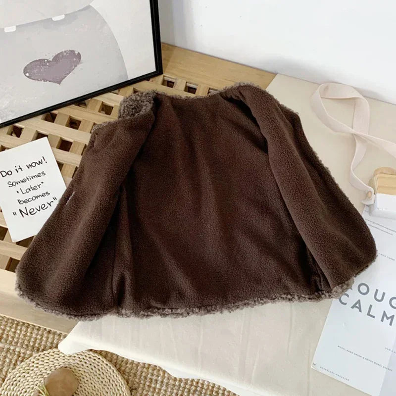 Plush Lamb Wool Vest – Autumn Collection 🍂