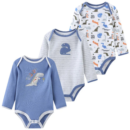 Lullaby Cotton Baby Bodysuit Pack – 3 Pcs
