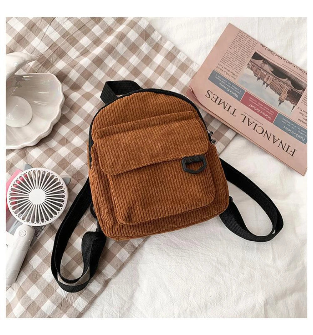 Mini Corduroy Backpack – Unisex