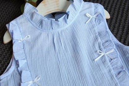 Cotton Butterfly Sleeve Baby Set - 2Pcs