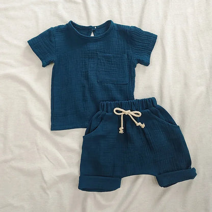 Lullaby Cotton Baby Set – Short Sleeve 2 Pcs