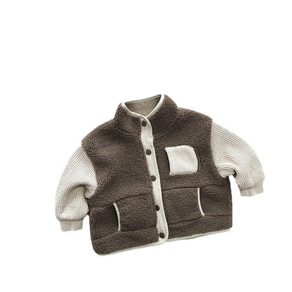 Unisex Patchwork Winter Jacket – Cozy Heavyweight Coat